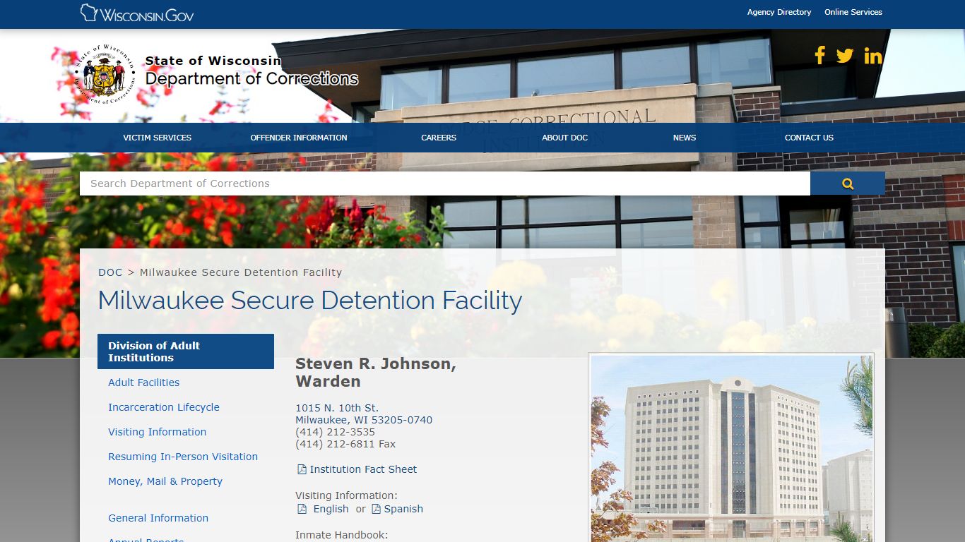 DOC Milwaukee Secure Detention Facility - Wisconsin
